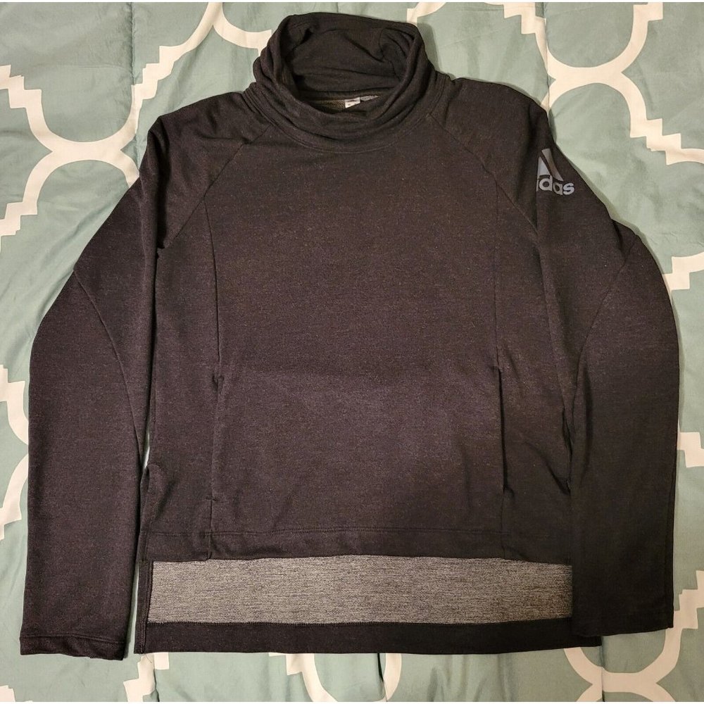 Adidas Pullover Sweatshirt Women's  Cowl Neck Black Size Small